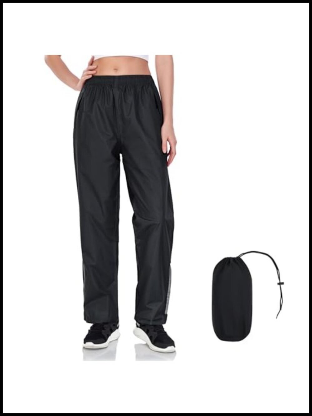 Women's Waterproof Rain Pants Lightweight Packable Hiking Outdoor Over Pants